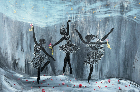 Three Silver Ballerinas - Artistic Dreams by Juanita
