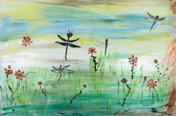 Dragonflies Meadow - Artistic Dreams by Juanita